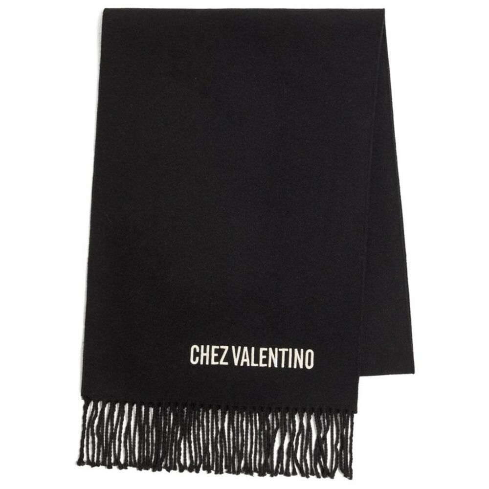 Wool Scarf With Vlogo Embroidery Women